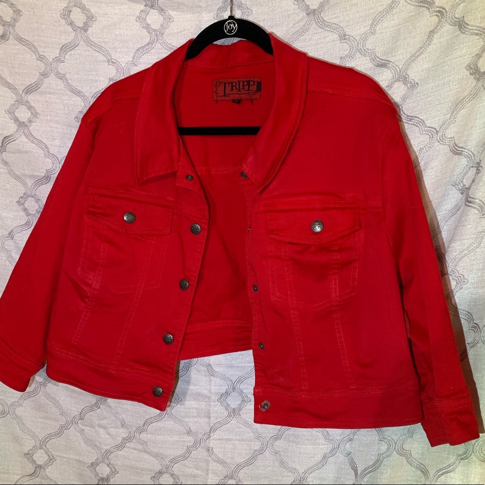 Crop Red Jacket